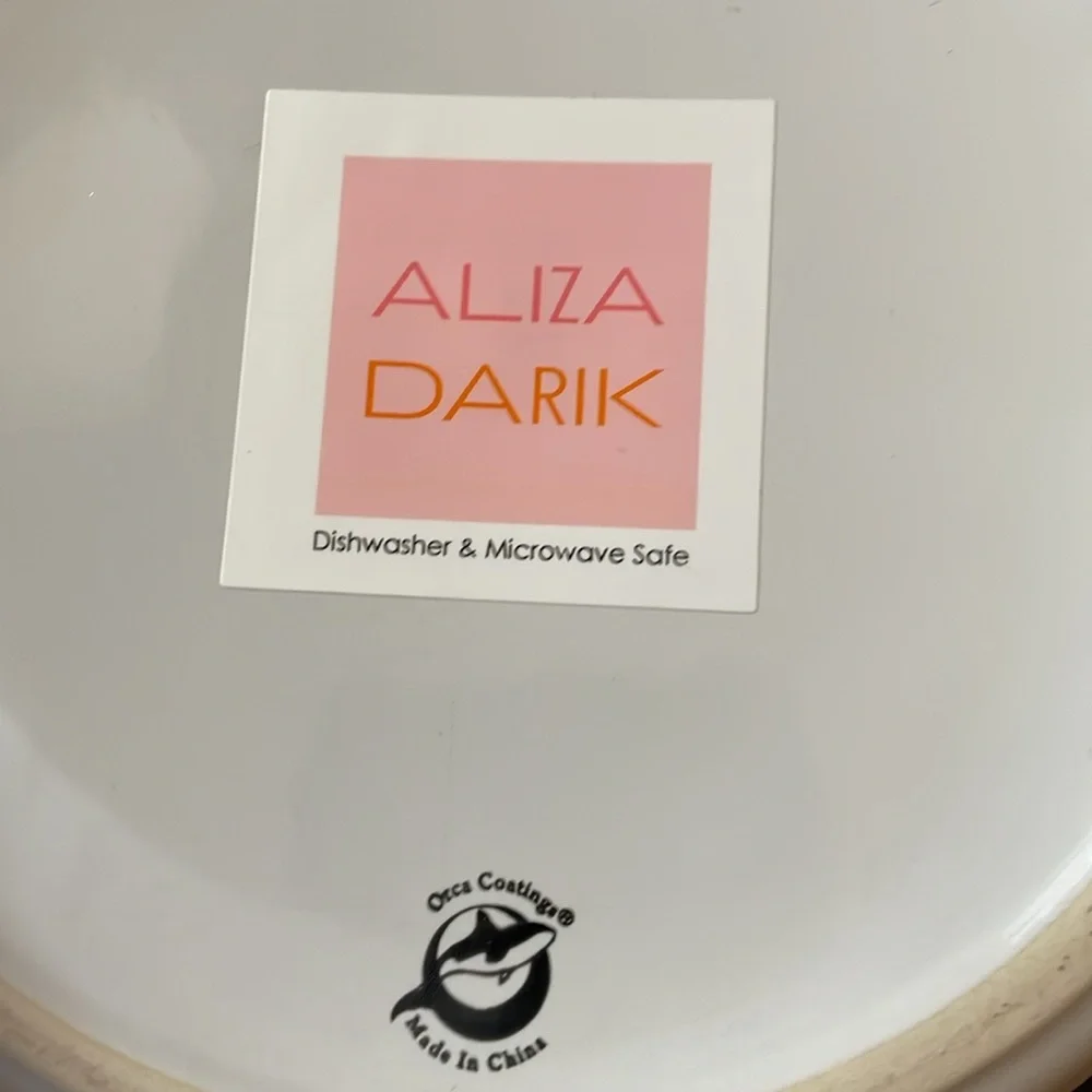 Ceramic Dog Bowl with blue ocean coral print on pink background